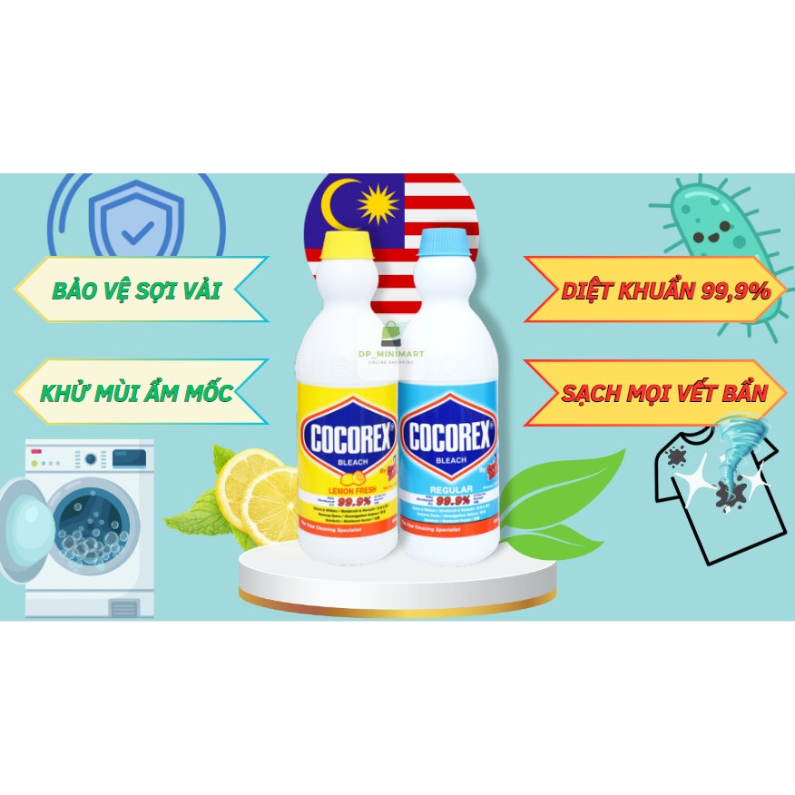 Nước Tẩy Quần Áo Trắng Cocorex 500ml - Malaysia