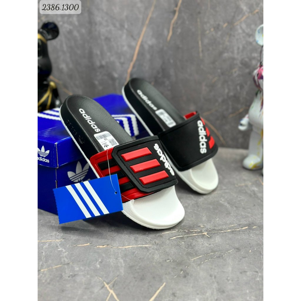 Dép nam adidas Mẫu mới nhất Hot 2023, Dép adidas Quai dán đế cao su non Form dáng thể thao, chống nước chống hôi chân