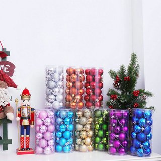 Set 1 hộp 24 quả châu 3cm, quả châu trang trí noel trang trí cây thông và trang trí giáng sinh