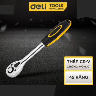 Cần Siết Lực Deli 12.5mm 45 Răng Chất Liệu Thép CR-V Chống Mòn Gỉ - Phù Hợp Sử Dụng Trong Gia Đình, Thi Công - EDL2521