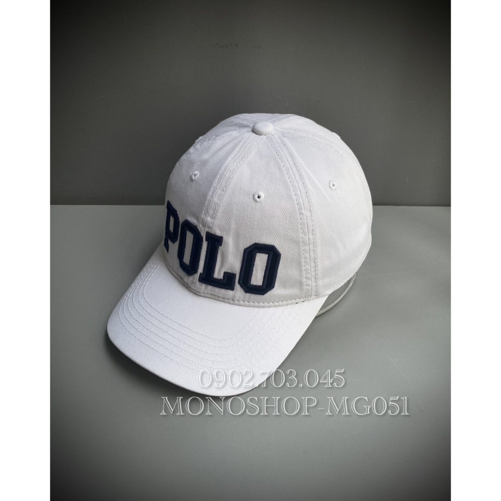 Nón kết Mũ lưỡi trai polo thể thao nam nữ màu trắng MG051TRANG
