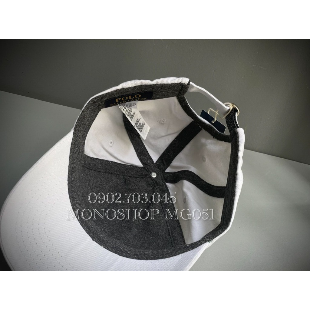 Nón kết Mũ lưỡi trai polo thể thao nam nữ màu trắng MG051TRANG