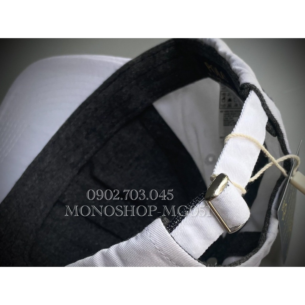 Nón kết Mũ lưỡi trai polo thể thao nam nữ màu trắng MG051TRANG