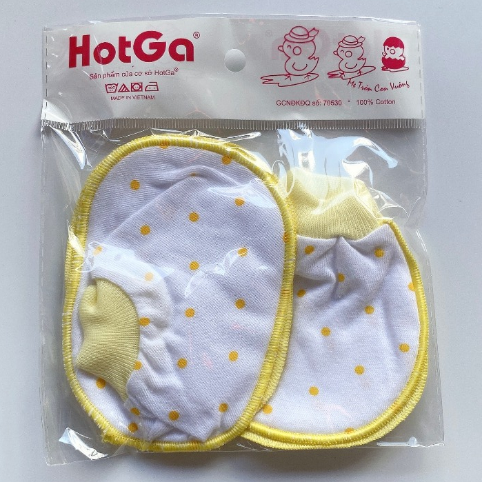 Bao Tay Sơ Sinh Bo, Bao Chân Bo, Cho Bé Trai, Bé Gái, Vải Cotton_Chấm bi