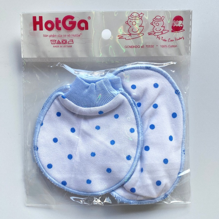 Bao Tay Sơ Sinh Bo, Bao Chân Bo, Cho Bé Trai, Bé Gái, Vải Cotton_Chấm bi