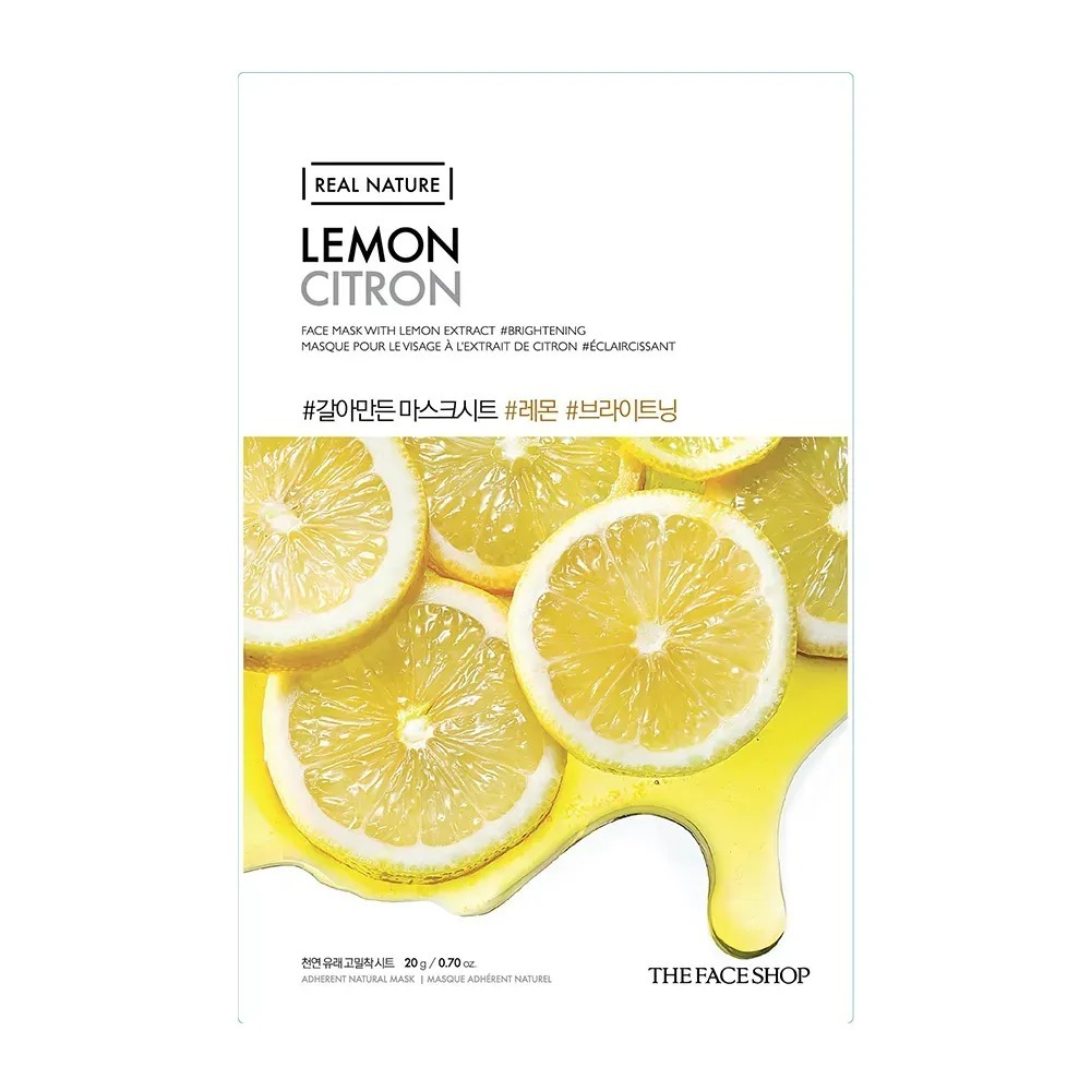 Combo 7 Mặt Nạ Làm Sáng Da THE FACE SHOP Real Nature Lemon Face Mask 20g