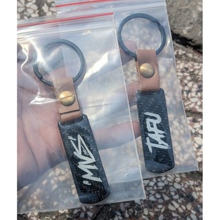 Móc khóa Carbon Logo MVS, TAFU xe Vespa, Sh