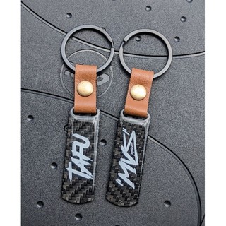 Móc khóa Carbon Logo MVS, TAFU xe Vespa, Sh