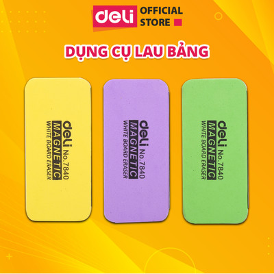 Dụng Cụ Lau Bảng Deli - Lau Bảng Nam Châm Cho Bảng Trắng - Đồ Dùng Học Tập E7840