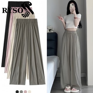 Quần Ống Rộng Nữ Cạp Chun RYSO FASHION Vải Gió Ống Suông Cao Cấp Lên Dáng Siêu Xinh