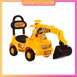 Xe chòi chân Máy xúc đồ chơi trẻ em máy xúc cỡ lớn trẻ em có thể ngồi và lái xe ô tô