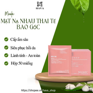 1 HỘP 50 MIẾNG Mặt nạ nhau thai cừu , Mặt Nạ Tế Bào Gốc Nhau Thai Cừu Cuống Rốn HAVA SHOP
