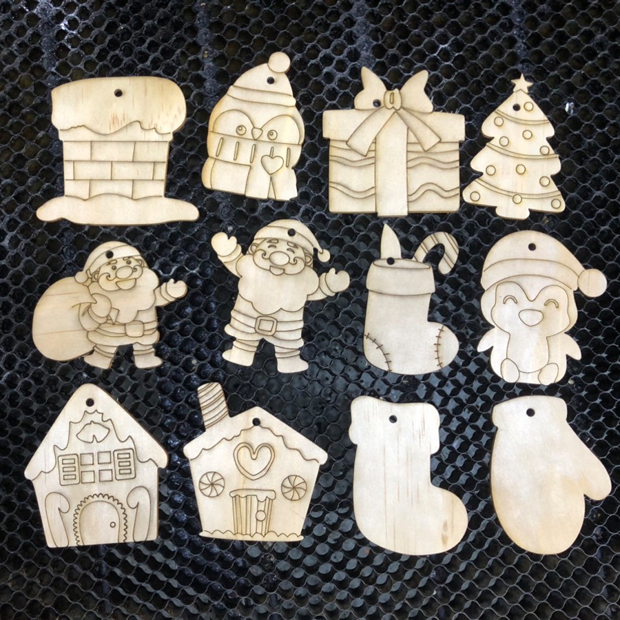 Hình Gỗ Tô Màu Noel - Quà Tặng Noel Siêu Đẹp - Trang Trí Noel - Decor Giáng Sinh