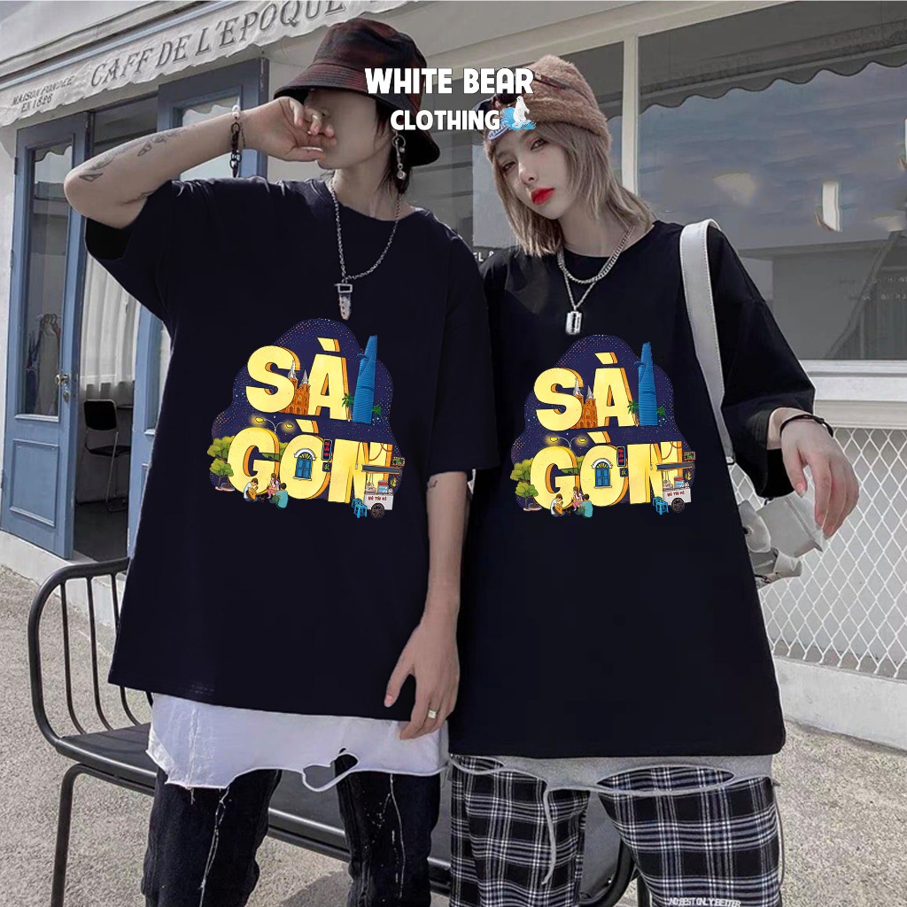 Áo thun Sài Gòn WHITE BEAR CLOTHING cotton 100% vải dày