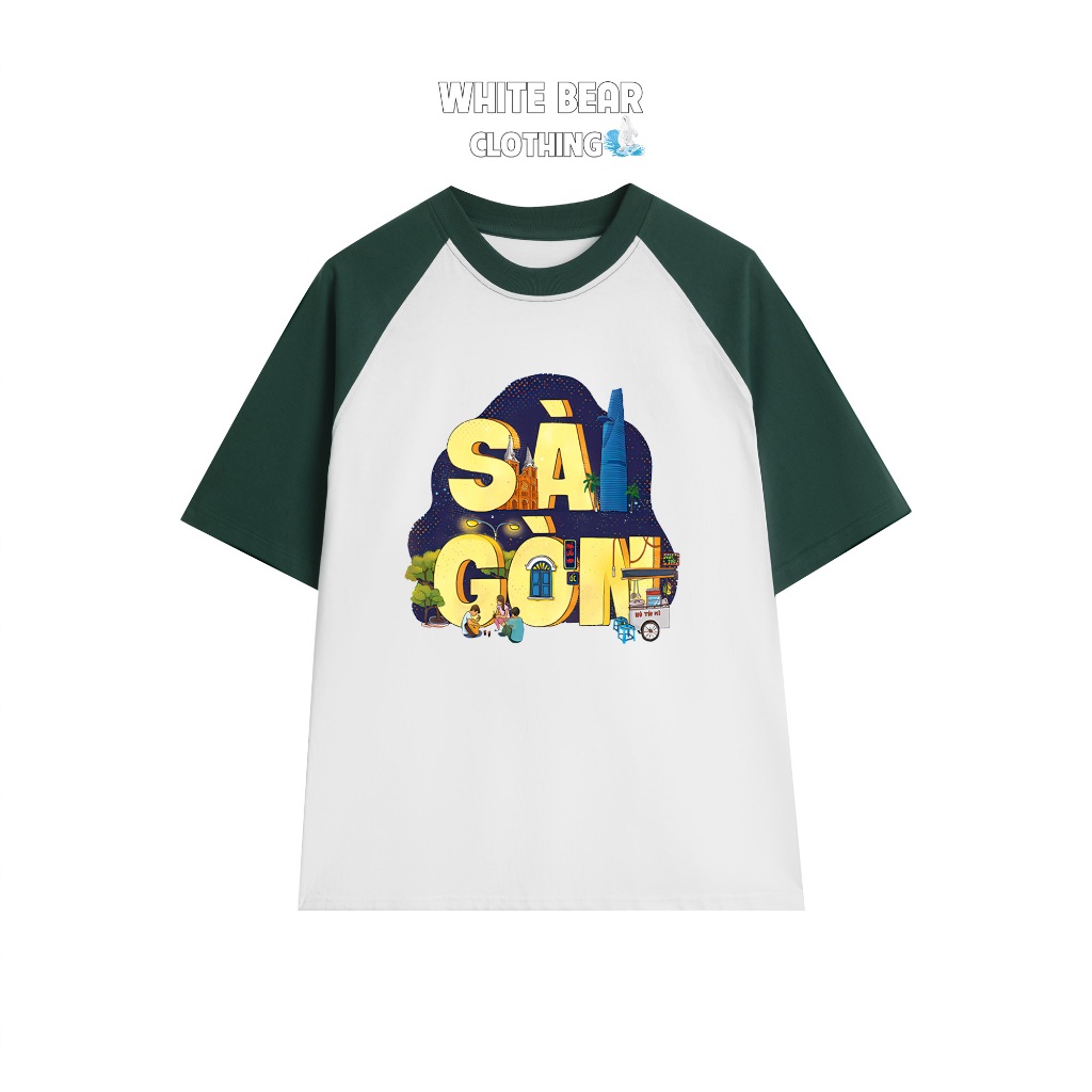 Áo thun Sài Gòn WHITE BEAR CLOTHING cotton 100% vải dày
