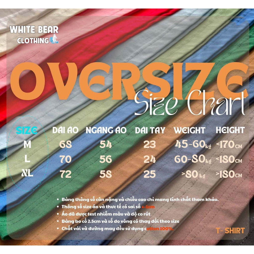 Áo thun Sài Gòn WHITE BEAR CLOTHING cotton 100% vải dày