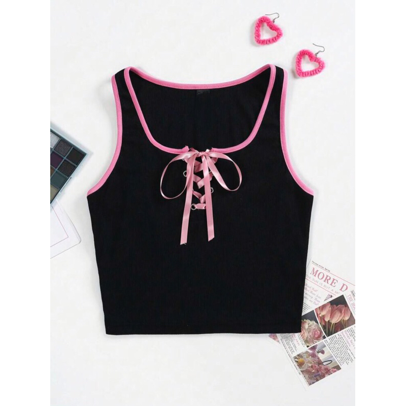 Áo tank top phối nơ 🎀 fom ôm body .