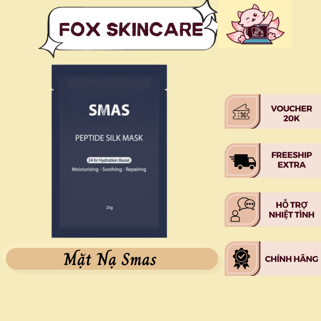 Tách Lẻ - Mặt Nạ Phục Hồi Cấp Ẩm Cao Cấp Smas Peptide Silk Mask