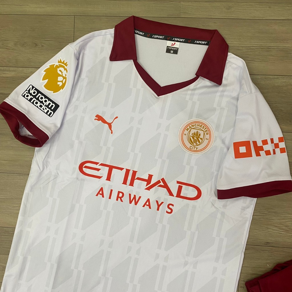 Bộ quần áo bóng đá Man City trắng  sân khách 2024-FLG Norrom mới