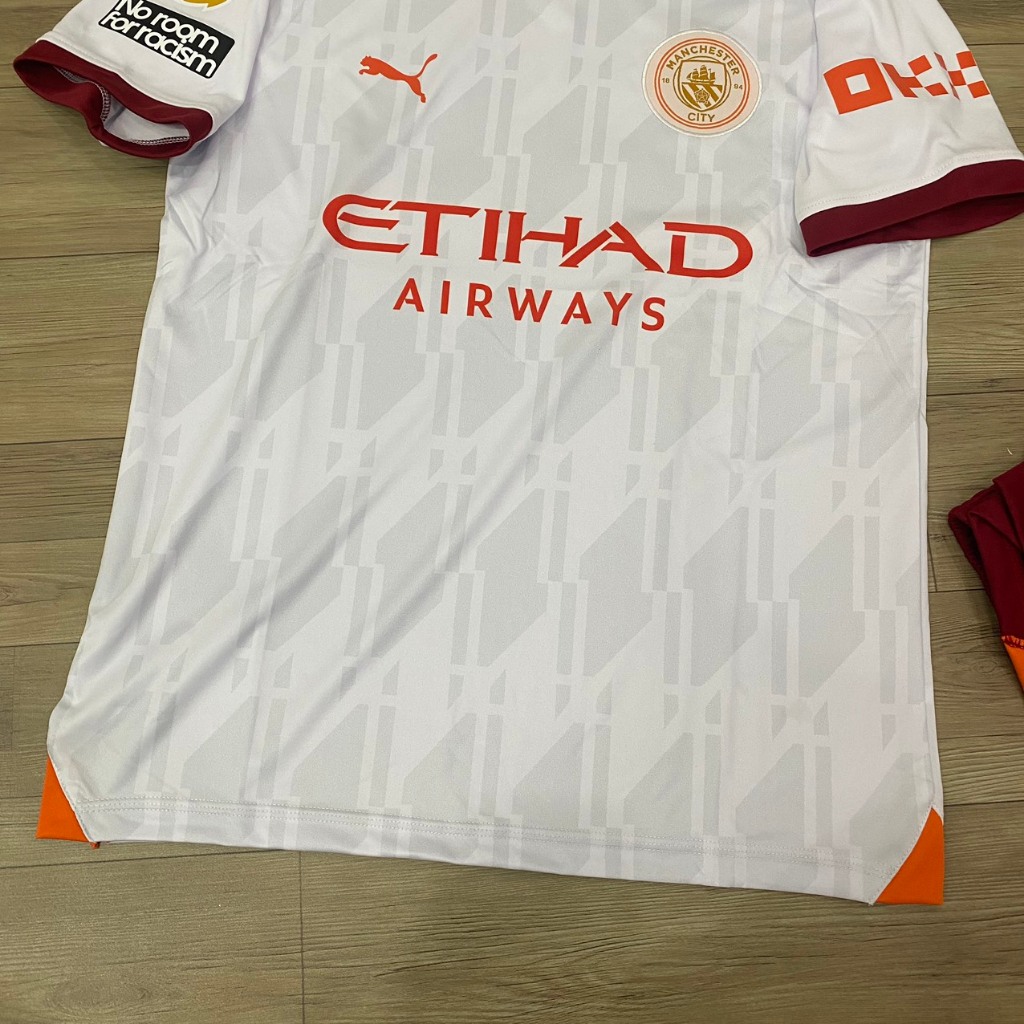 Bộ quần áo bóng đá Man City trắng  sân khách 2024-FLG Norrom mới