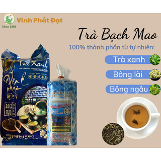 Trà bạch mao | trà xanh hoa lài, hoa ngâu | gói 100g & 500g