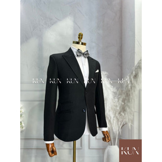 Bộ vest nam 2 khuy, áo vest sang trọng 2 lớp, quần âu áo vest form chuẩn cao cấp - V2