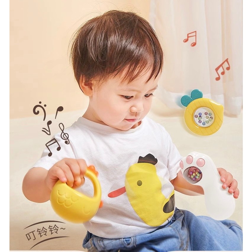 Bộ xúc xắc gặm nướu 10 chi tiết thiết kế hình vali cao cấp Lunakidsbaby