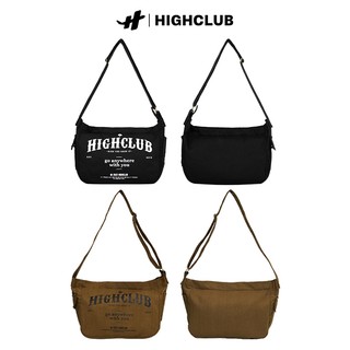 Túi đeo chéo highclub shoulder bag canvas đen/nâu