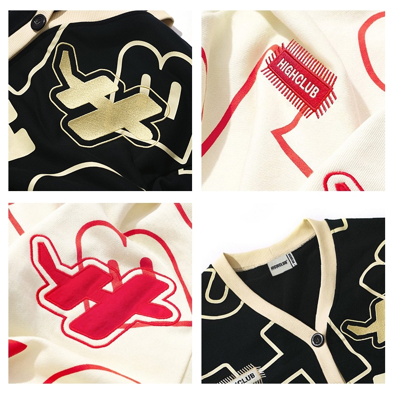 Áo khoác HIGHCLUB Fullprint Cardigan UNISEX Black/Tan, Cream White/pink - HIGHCLUB Brand Chính Hãng