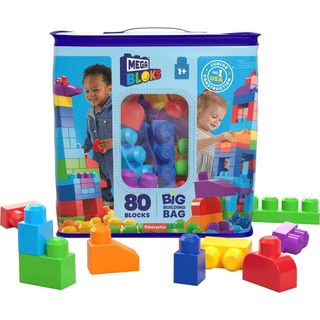 Xếp hình Mega Bloks chính hãng an toàn cho trẻ em First Builder Big Bag 80 mảnh