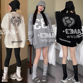  Áo len số 33 cổ tròn dáng rộng unisex Áo len đôi nam nữ hot QC Lumii