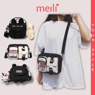 Túi tote đeo chéo mini vải canvas mềm đẹp giá rẻ (không kèm phụ kiện)