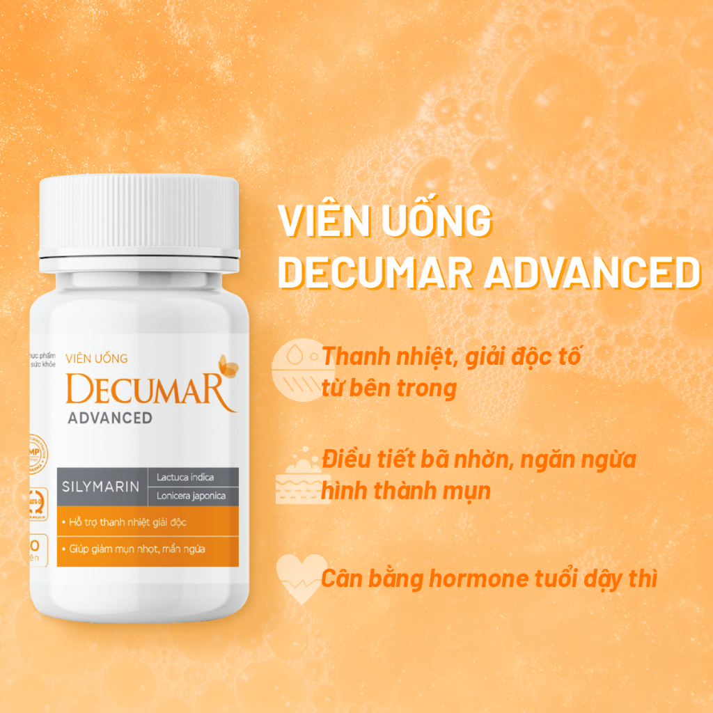 Combo giảm mụn & ngừa thâm sẹo Decumar - DGC01, DGR02, VCM01