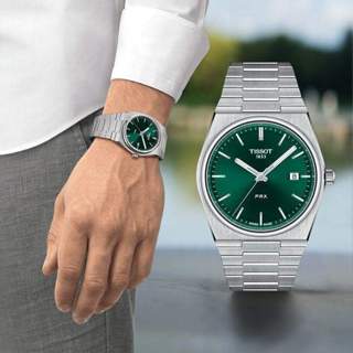 Đồng hồ chính hãng nam Tissot PRX T137.410.11.091.00 xanh ngọc bích- Máy Pin Thụy Sĩ - Kính Sapphire