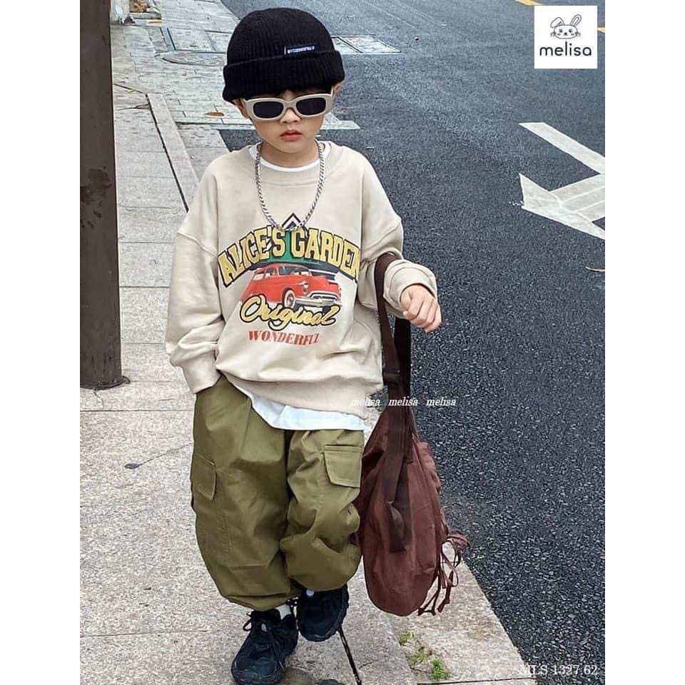 Bộ nỉ phong cách style ngầu cho bé trai