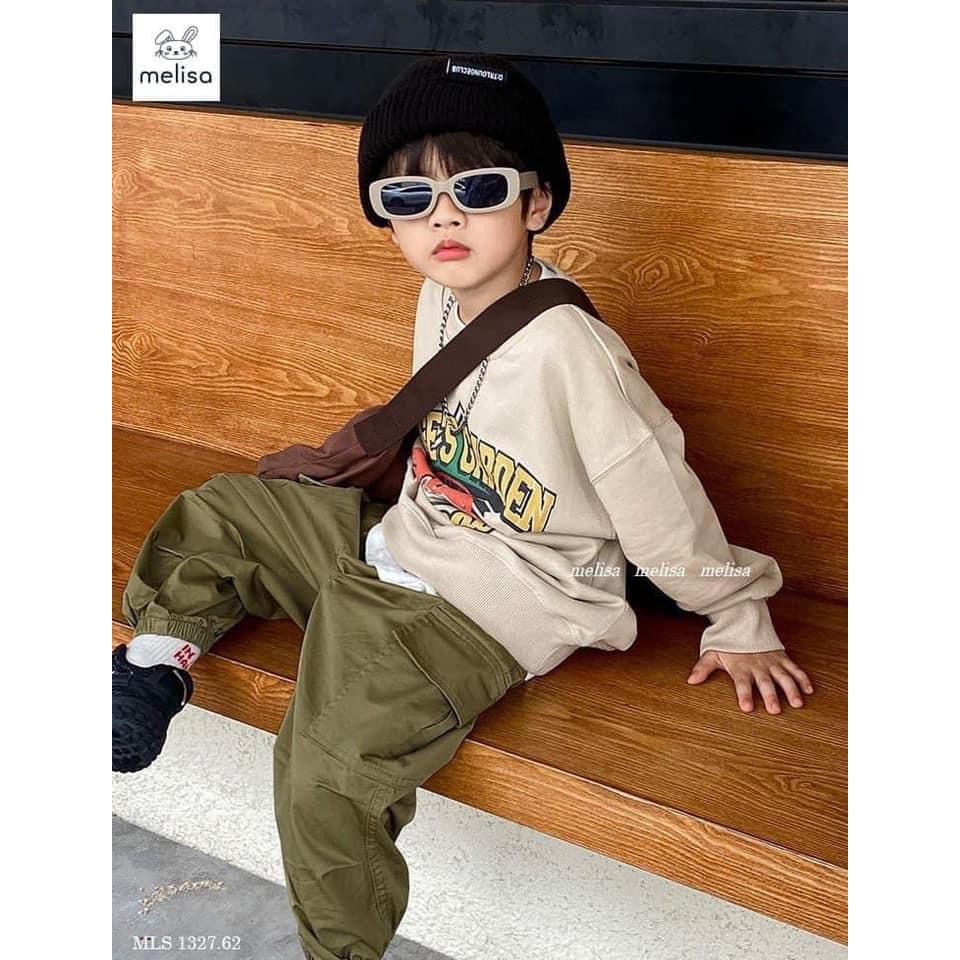 Bộ nỉ phong cách style ngầu cho bé trai