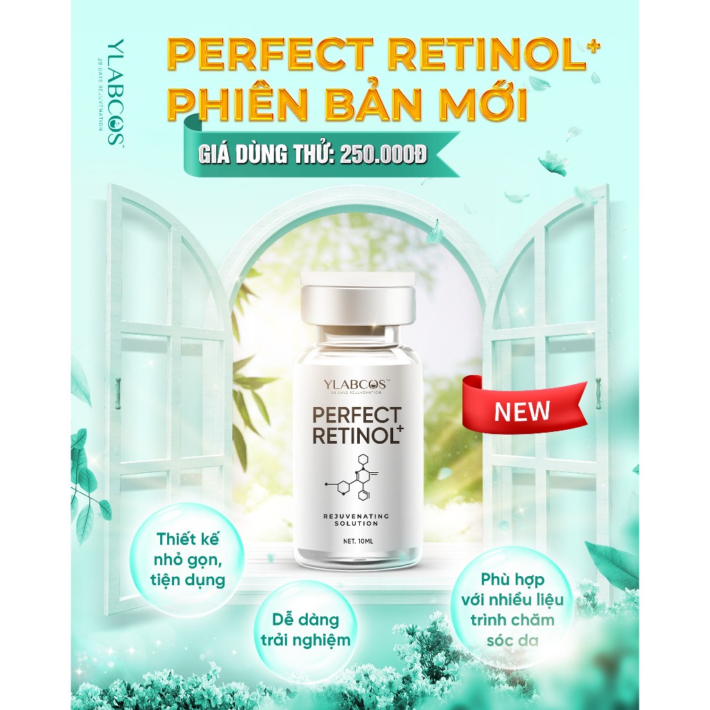 Serum Retinol Nội Mô Ylabcos Giúp làm mờ sắc tố thâm nám,ngừa lão hóa,giúp da tươi sáng 10ml 35ml