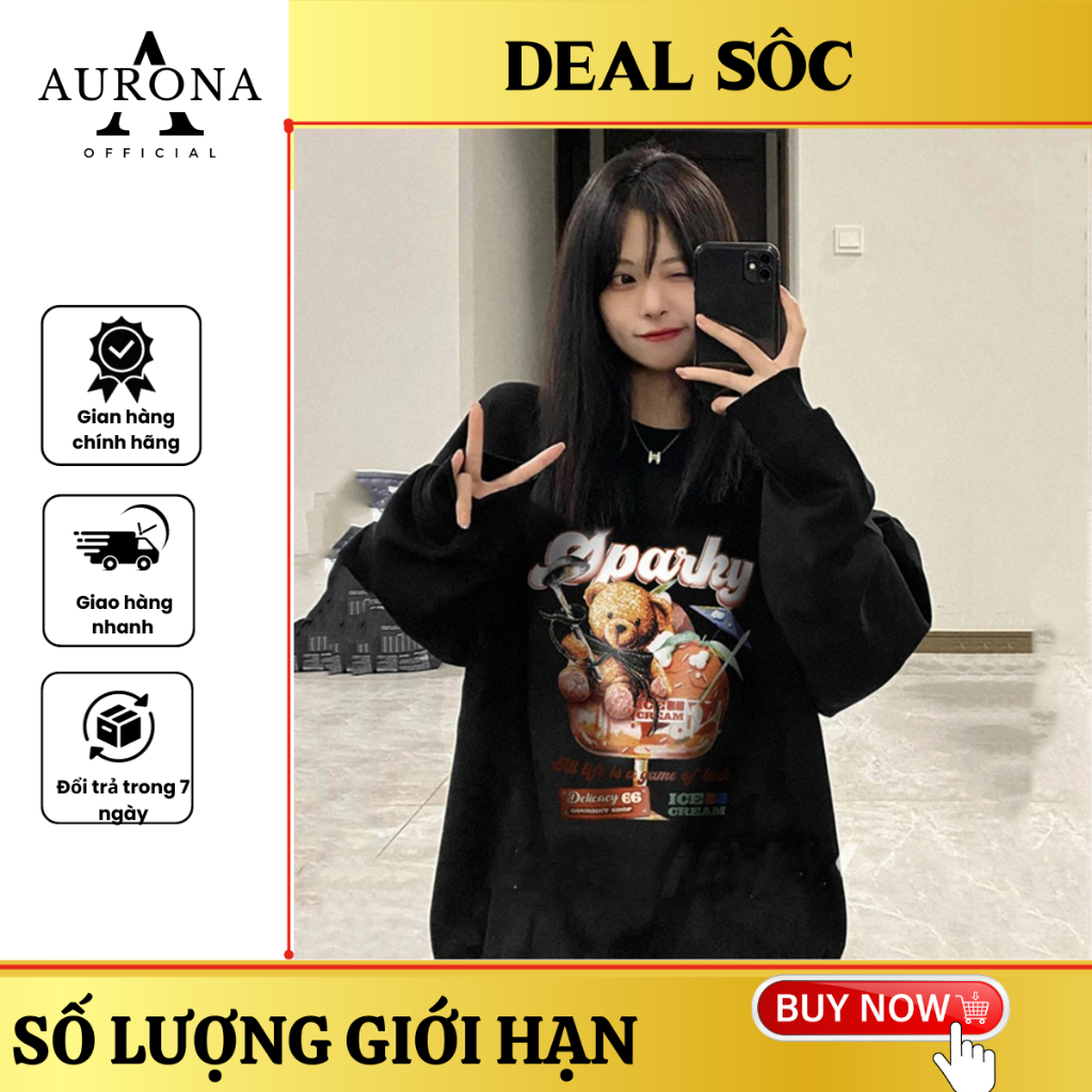 Áo Sweater MLB Chất Liệu Nỉ Bông Form Rộng Nam Nữ in Cao Cấp Mềm Mịn thương hiệu STY