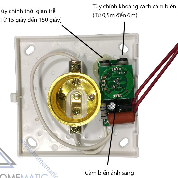 Đui đèn cảm ứng chuyển động radar, ánh sáng YFRL01