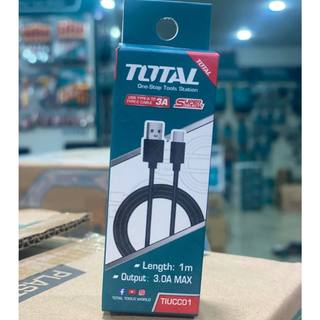 Dây cáp sạc USB type-A sang type-C 1M TOTAL TIUCC01 (Hàng chính hãng)