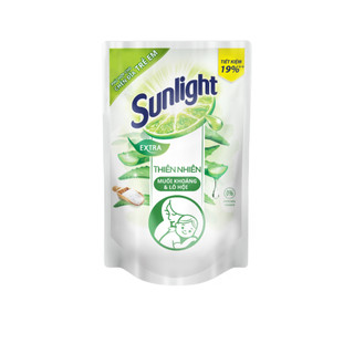 Combo 3 túi Nước rửa chén Sunlight Thiên Nhiên Lô Hội và Muối khoáng Túi 750g