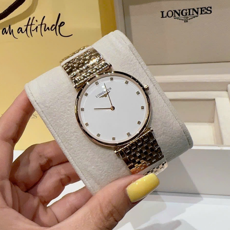 ĐỒNG HỒ Nam bản mỏng longniesgold w- Swiss Made- khung thép 316- 38mm-chống nước- BẢO HÀNH 24 THÁNG