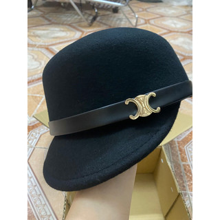 mũ dạ lông cừu đai da ,hàng qc
