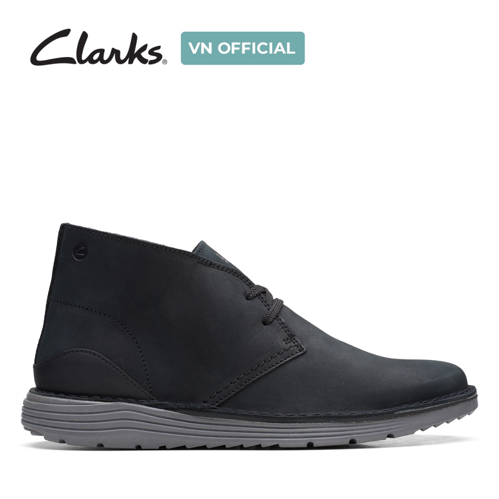 Giày Bốt Cổ Thấp Da Nubuck Nam Clarks - Brahnz Mid