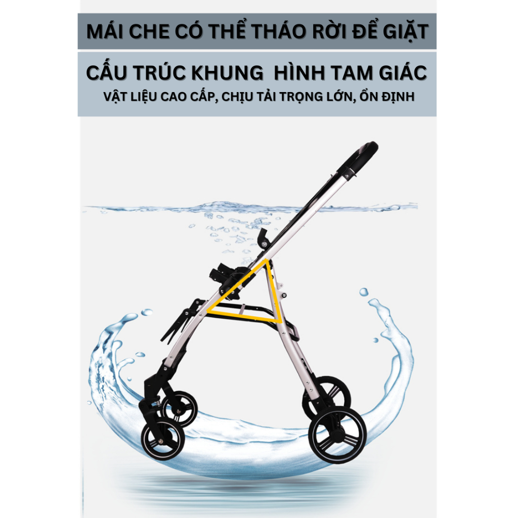 Xe đẩy cho bé COCOBEE cao cấp có thể gấp gọn, thoáng mát cho bé - Bảo hành 24 tháng