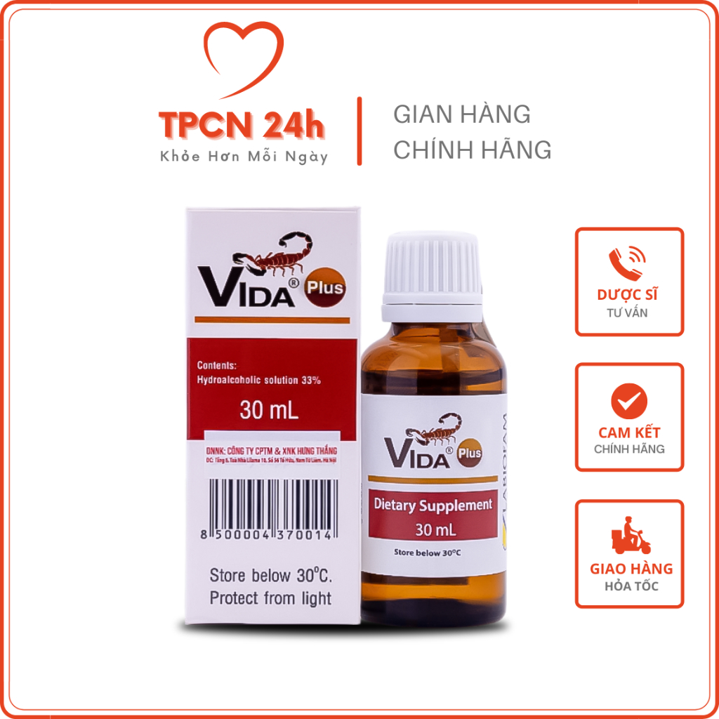 Vida Plus - Nọc bọ cạp xanh Cuba tiêu diệt tế bào ung thư chính hãng HTpharma