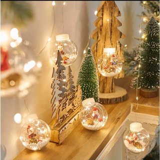 Rèm đèn cầu trang trí giáng sinh, trang trí cây thông noel