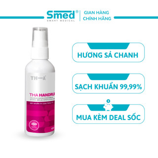 Nước rửa tay khô sát khuẩn THA HANDRUB tăng cường dưỡng ẩm tự nhiên, khử mùi chai 100ml