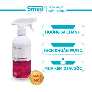 Xịt cổ cò nước rửa tay khô sát khuẩn THA HANDRUB tiện lợi, thơm mát chai 500ml