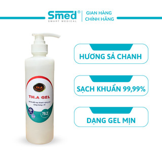Dung dịch rửa tay khô sát khuẩn TH.A GEL tăng cường dưỡng da tay, diệt khuẩn toàn diện, chai 500ml